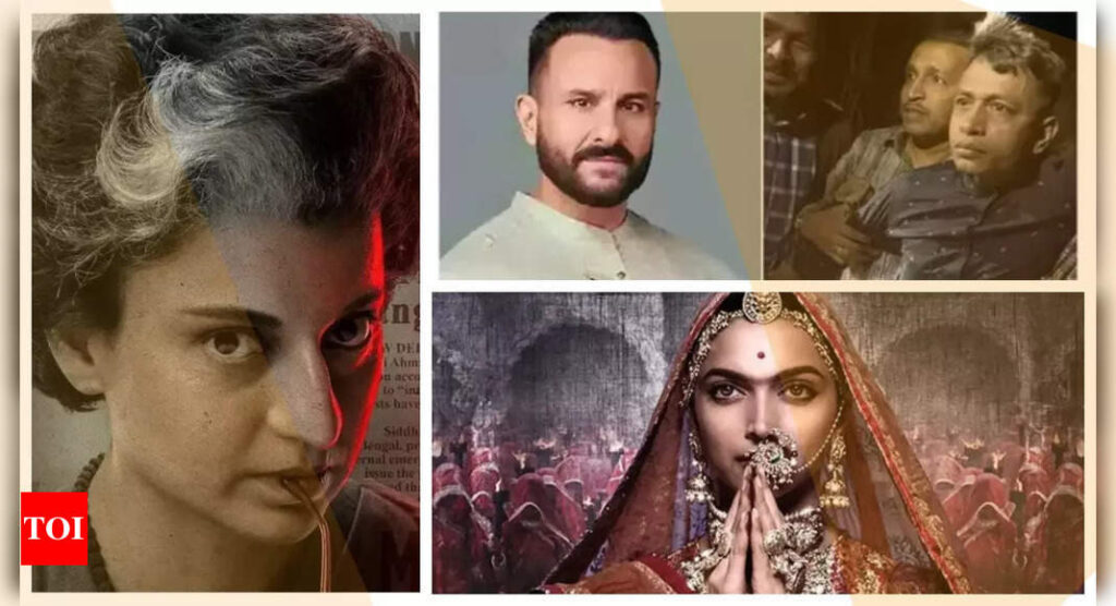 Bollywood's January 2025 Controversies: Saif Ali Khan's Attack, Padmaavat's Re-release, and Emergency's Protests |