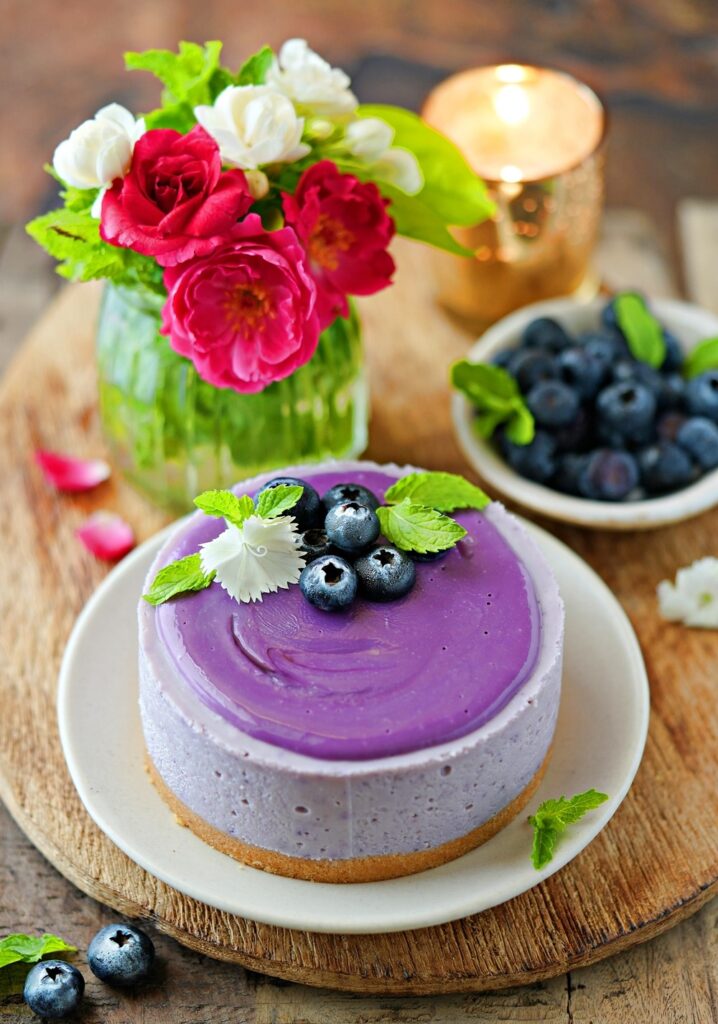 Easiest 4 Ingredient Blueberry Cheesecake Recipe, No bake, Eggless, No gelatine, No agar agar