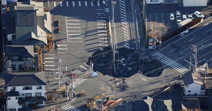 Fears grow for Japan truck driver swallowed by sinkhole as rescue enters 4th day - National