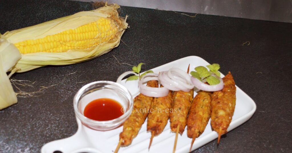 exotic-n-easy cooking: Corn Kebab Air Fried