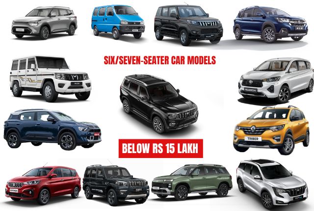 Seven-Seater Car Models Below Rs 15 lakh