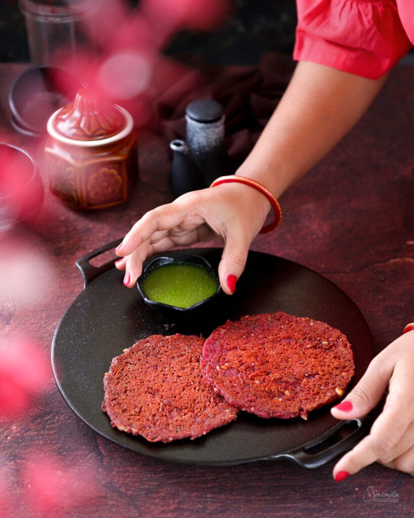 Savoury Beetroot Cheela