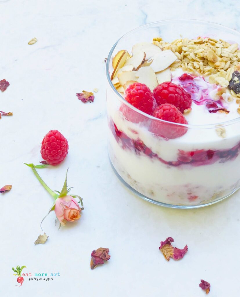 Raspberry Yogurt Granola Breakfast Parfait