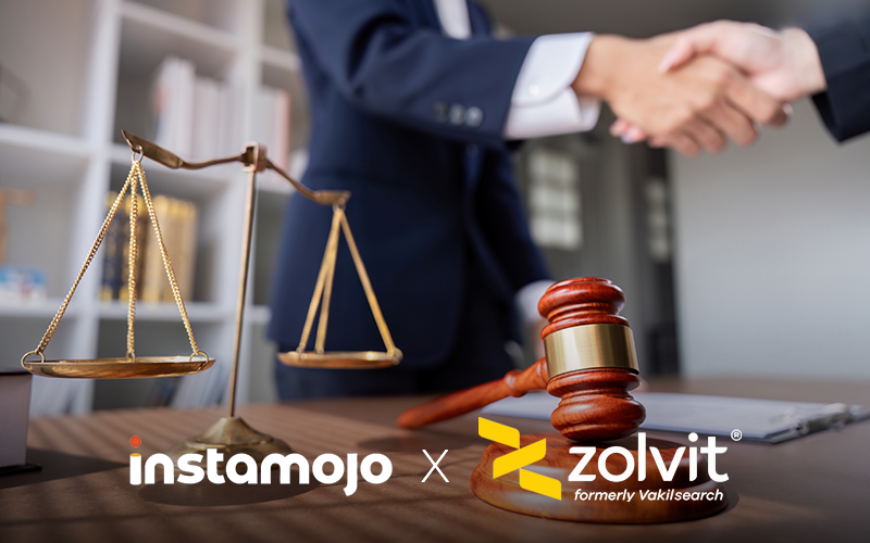 Image showing partnership between two companies with a legal aesthetic background