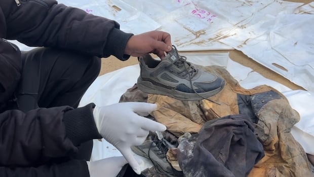 He identified his nephew's remains from his shoe, as search underway in Gaza to recover bodies