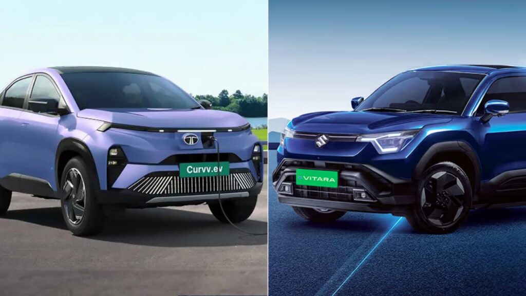 Maruti Suzuki Evitara Vs Tata Curvv Ev Specs Features Design Comparison