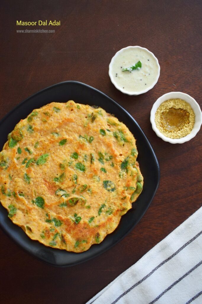 Masoor Dal Drumstick Leaves Adai