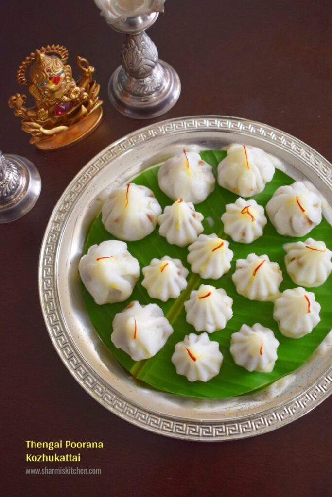 Thengai Poorana Kozhukattai | Coconut Jaggery Modak