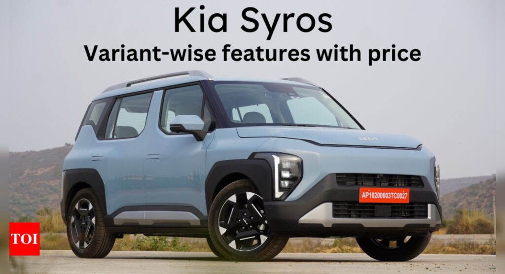 Kia Syros: Variant-wise features with price explained