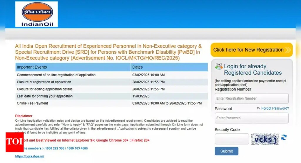 IOCL Junior Operator Recruitment 2025: Application deadline extended to February 28 at iocl.com; check syllabus and exam pattern