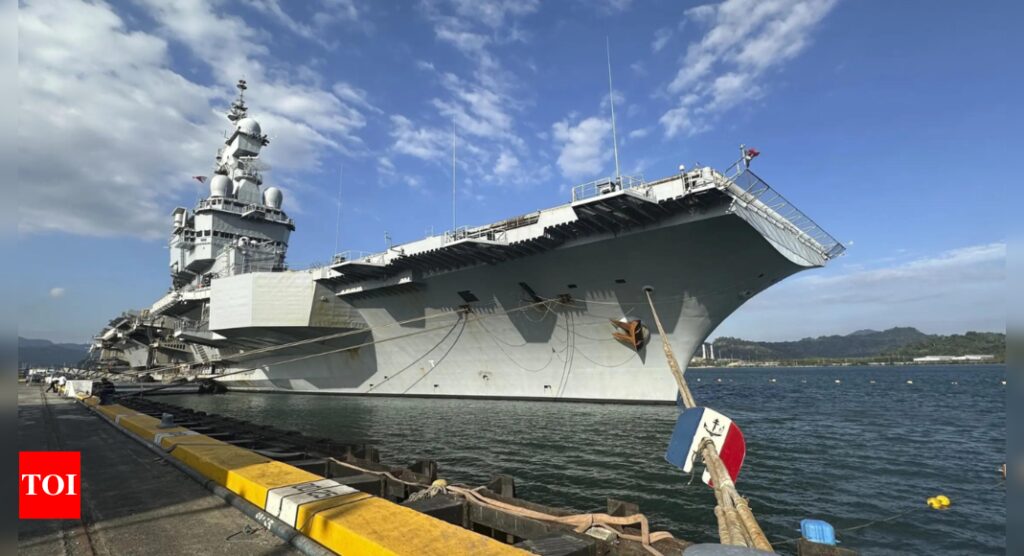 French Aircraft Carrier: French aircraft carrier stages combat drills with Filipinos in disputed sea and visits Philippines