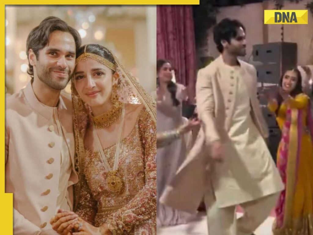 Sanam Teri Kasam actress Mawra Hocane's husband Ameer Gilani dances to Salman Khan's Saajanji Ghar Aaye at wedding