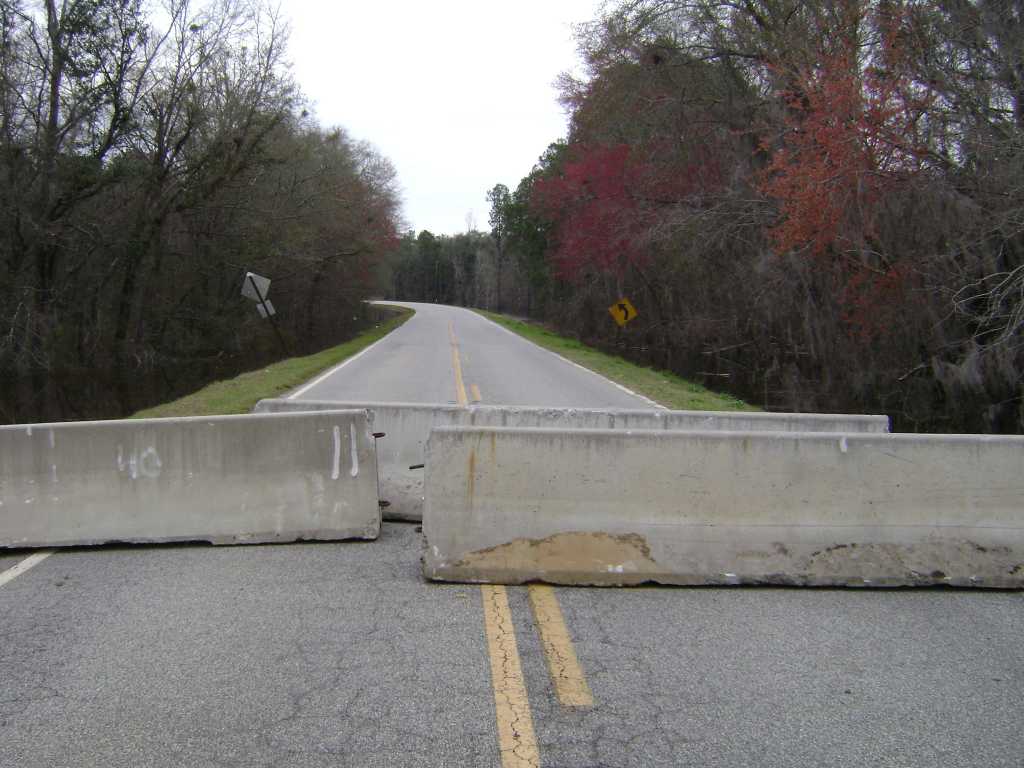 roadblock road blocked barrier