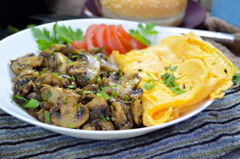 Breakfast Style Butter Garlic Mushrooms