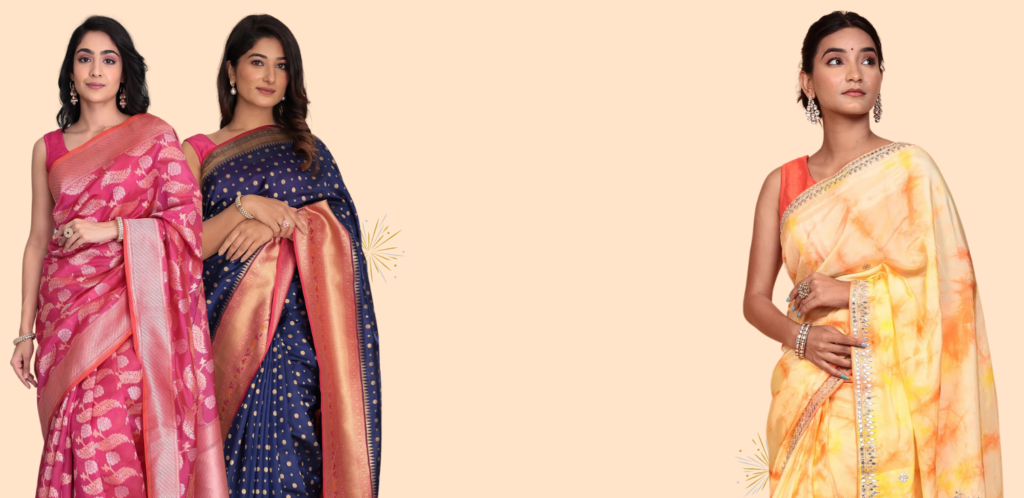 Shop Ethnic Silk Saree Collection for Women at Zari Jaipur
