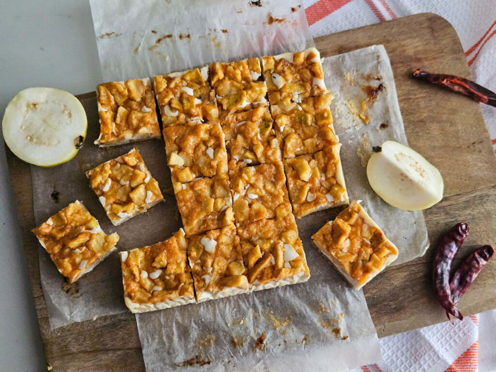 Guava Cheesecake Bars - With a chilli guava topping