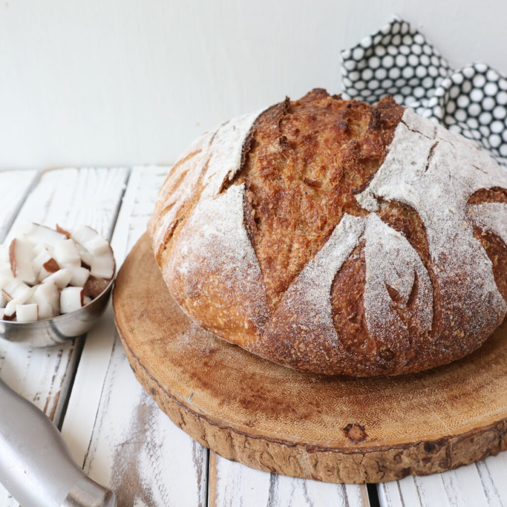 Spelt Coconut Sourdough Bread - Zesty South Indian Kitchen