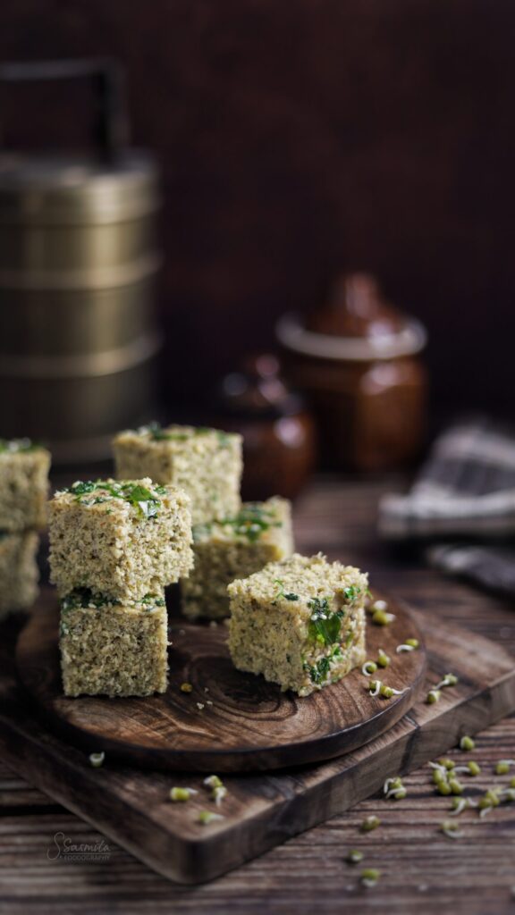 Moong Sprouts Dhokla - First Timer Cook