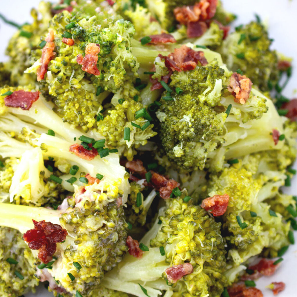 warm salad with broccoli