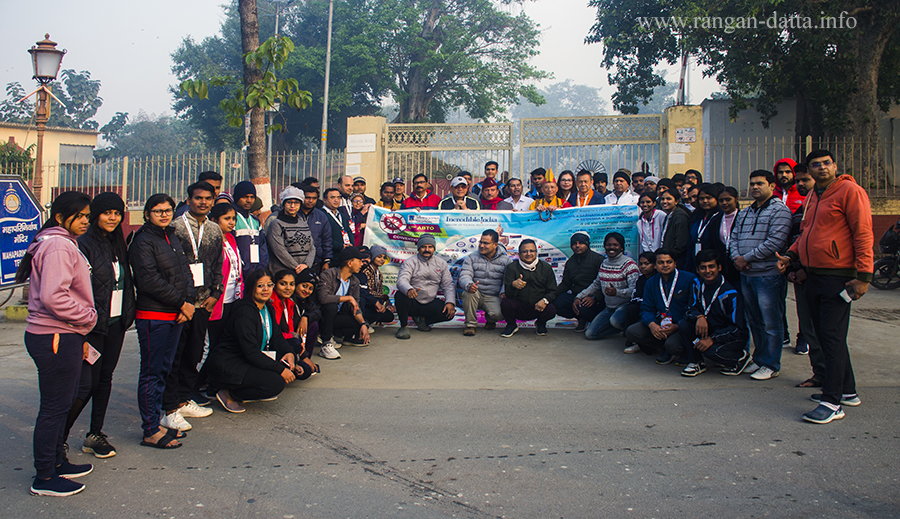 Participants of 6th Convention of ABTO 2023, Kushinagar in front of the Mahaparinirvan Complex