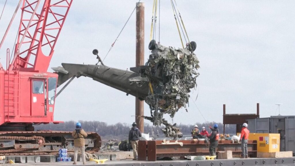 Wreckage from the helicopter. Pic: NTSB