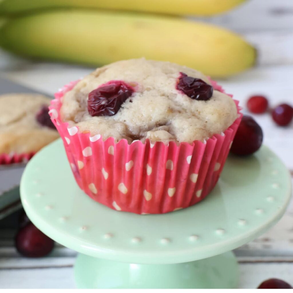 Sourdough Cranberry Banana Muffins - Zesty South Indian Kitchen