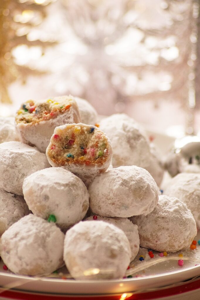 Funfetti Snowball Cookies