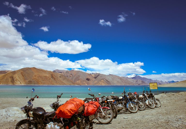 Bikes parked in Spiti