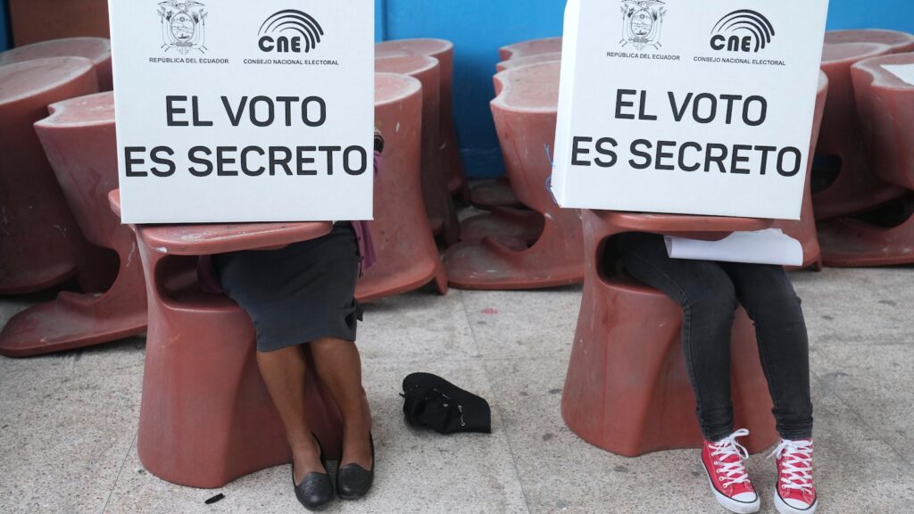 Ecuador's conservative incumbent and a leftist lawyer advance to presidential runoff