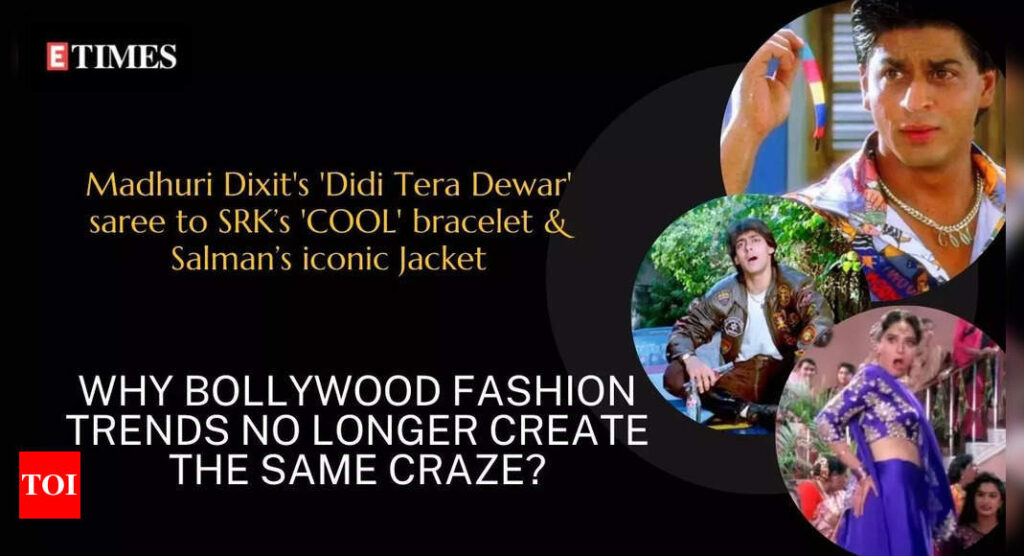 Madhuri Dixit's 'Didi Tera Devar' saree to SRK’s 'COOL' bracelet and Salman's iconic jacket: Why do Bollywood fashion trends no longer create the same craze? | Hindi Movie News