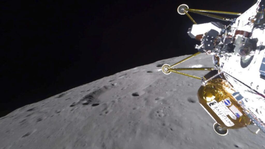 Private US lander may have fallen over while landing near moon’s south pole, again