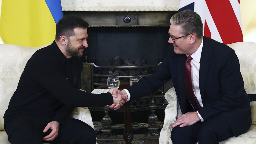 UK, France and Ukraine agree to work on ceasefire plan for Russia's war in Ukraine : NPR
