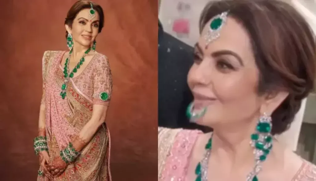 Nita Ambani's Million-Dollar Emerald Nose Ring With Gigantic Diamond Falls Off In Kardashian's Video