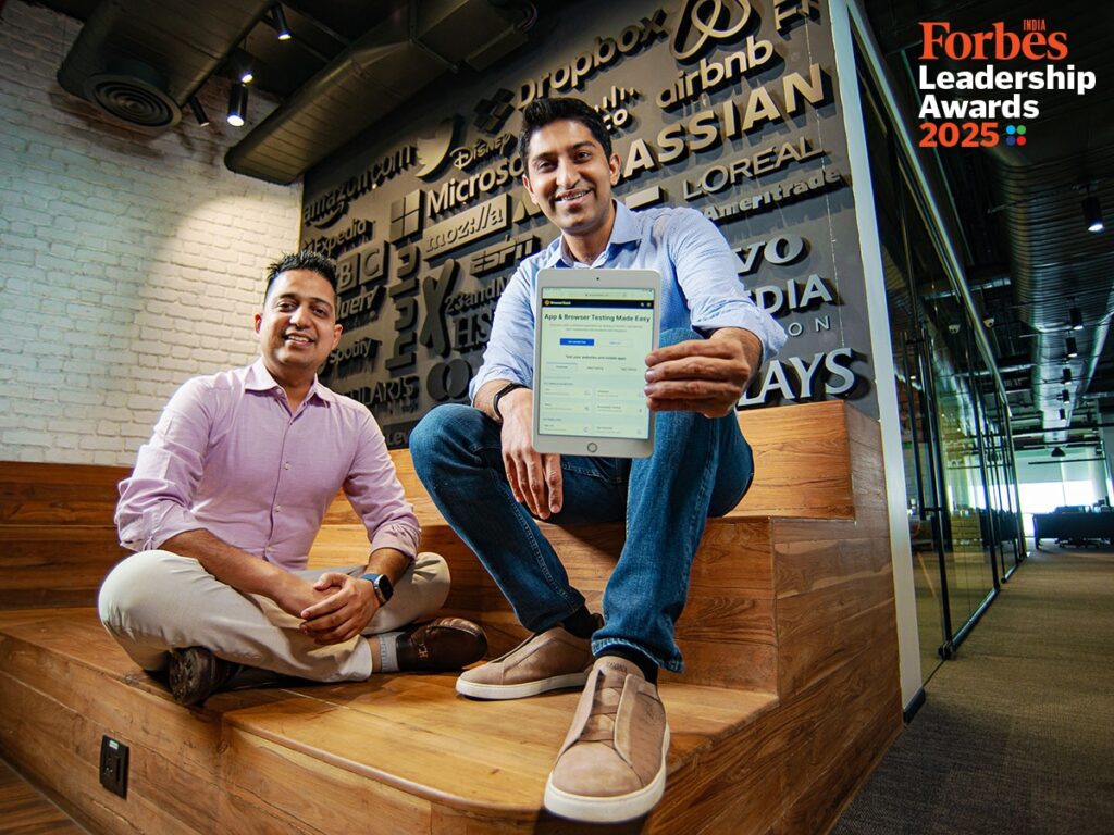 (L-R)Nakul Aggarwal, co-founder and CTO, BrowserStack and Ritesh Arora, Co-founder and CEO, BrowserStack. Image: Bajirao Pawar for Forbes India