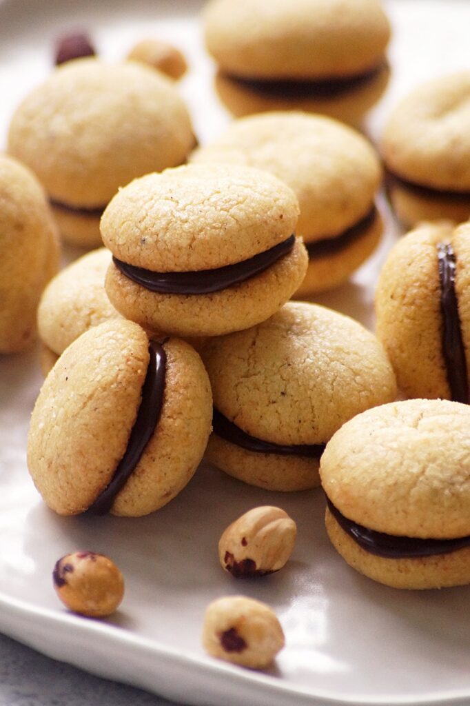 Baci di Dama (Italian Chocolate Hazelnut Cookies)