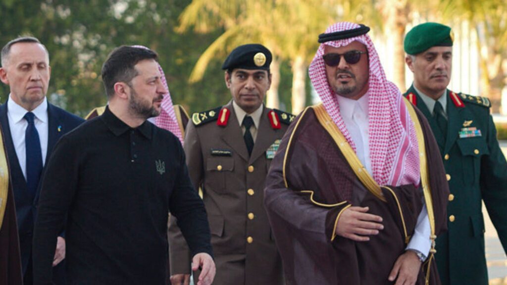 Volodymyr Zelenskyy arrives in Saudi Arabia ahead of US-Ukraine meeting - as Marco Rubio says Kyiv should be 'prepared to do difficult things' | World News