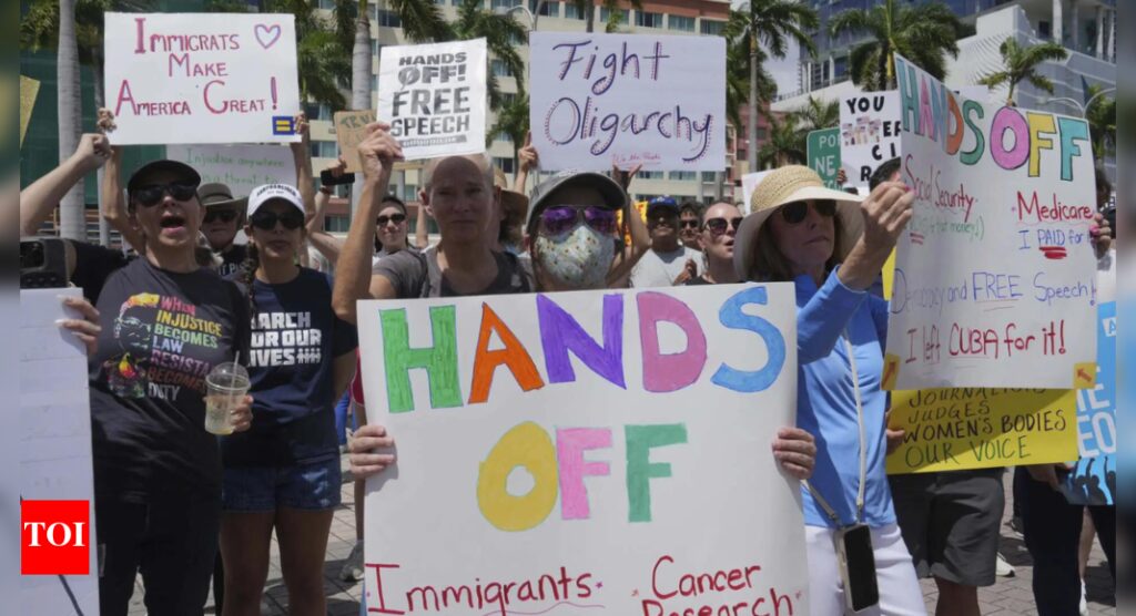 Hands Off Protests: 'Hands off!' protests against Donald Trump, Elon Musk today: Time, place, reason all you need to know