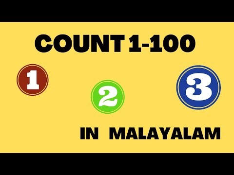 Malayalam Numbers 1 to 100 in English