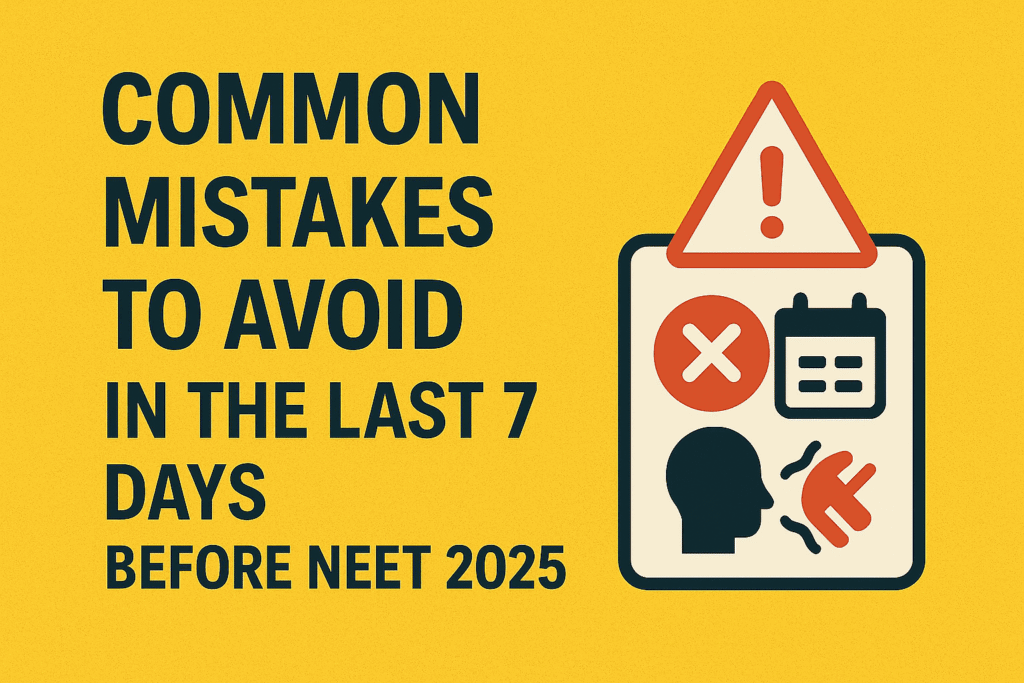 Common Mistakes to Avoid in the Last 7 Days Before NEET