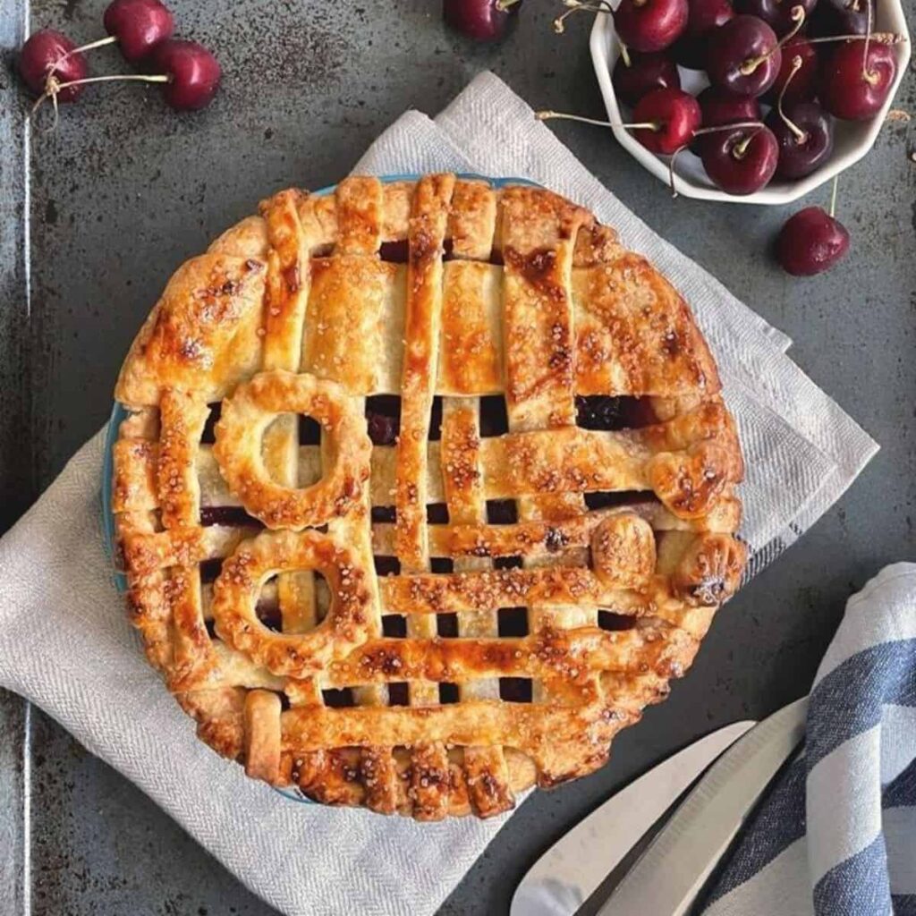 fresh cherry pie