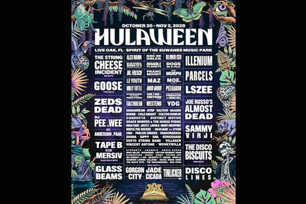 Suwannee Hulaween announces a powerhouse, multi-genre lineup for momentous 12th annual edition