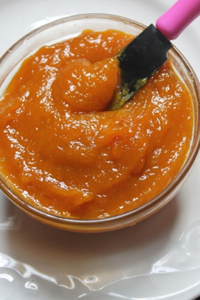 close look of homemade mango jam