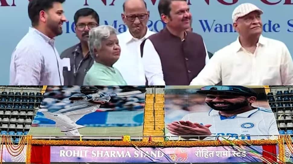 Rohit Sharma Stand Unveiled At Wankhede Stadium In Presence Of India Captain's Family - WATCH | Cricket News