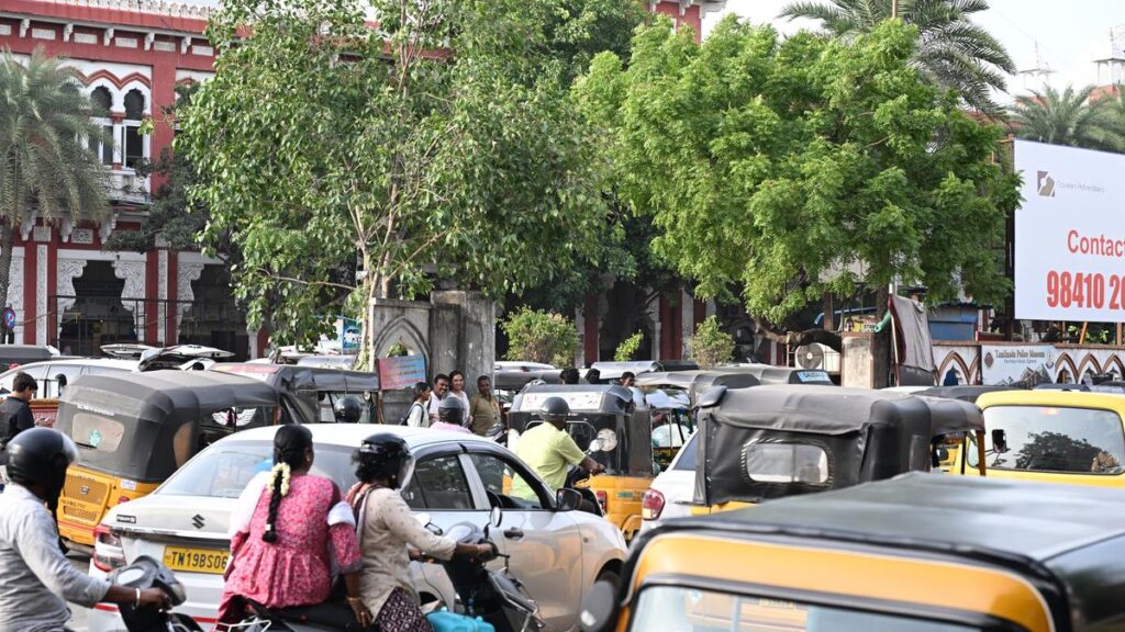 Disorderly situation around Egmore Railway Station 