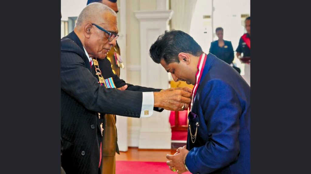 Bollywood singer Sumeet Tappoo honoured with Fiji’s top civilian award