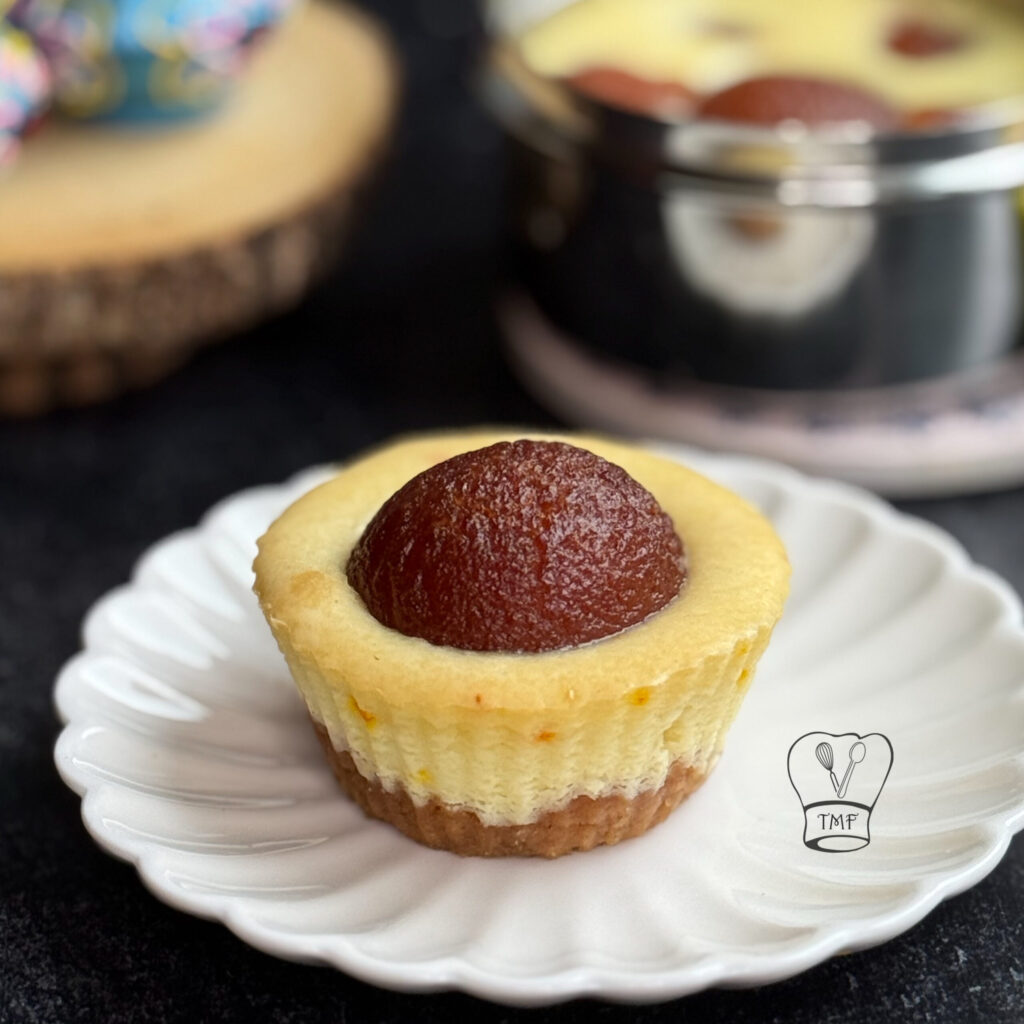 Mini Gulab Jamun Cheesecake | pressure cooker jamun pudding