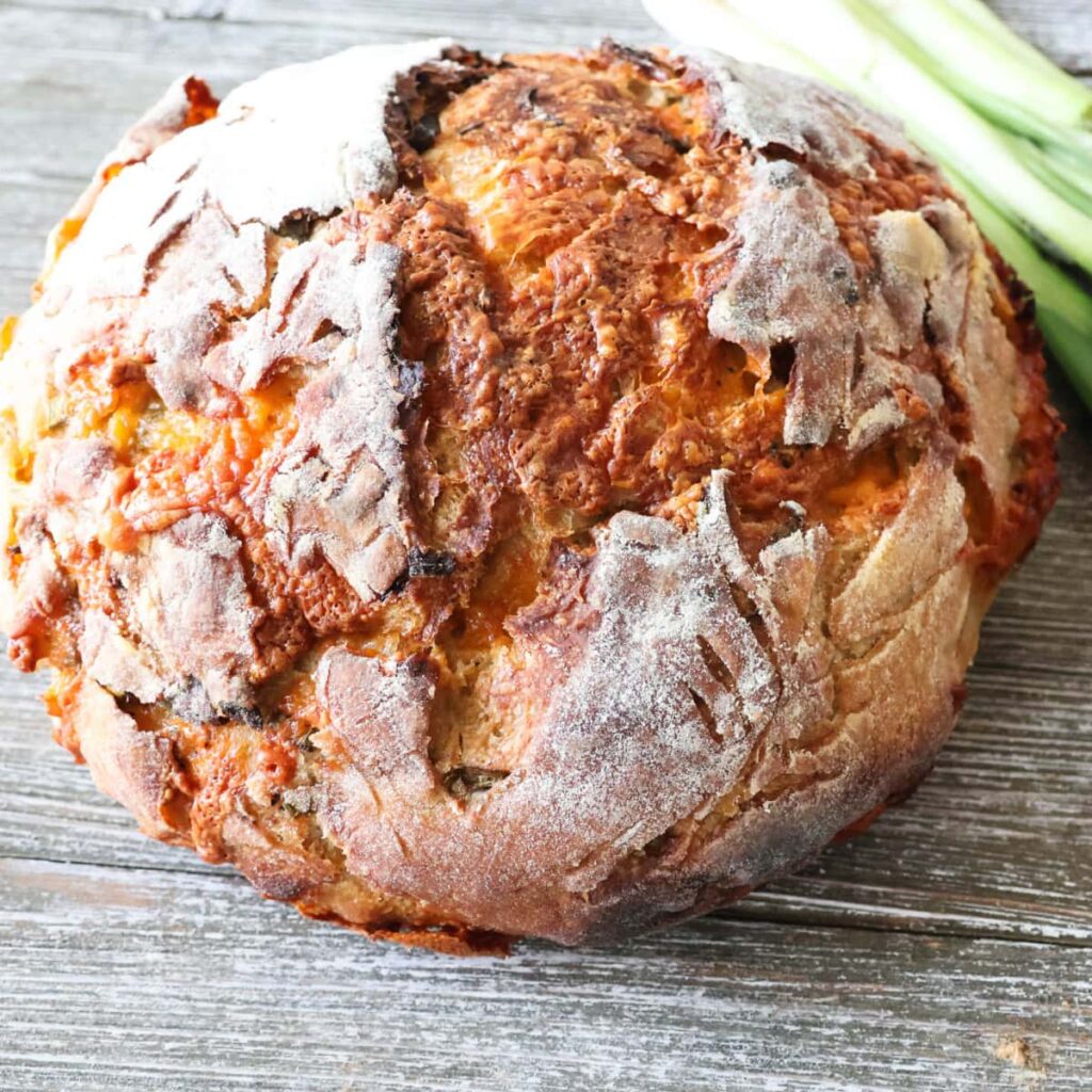 Cheddar Green Onion Sourdough Bread