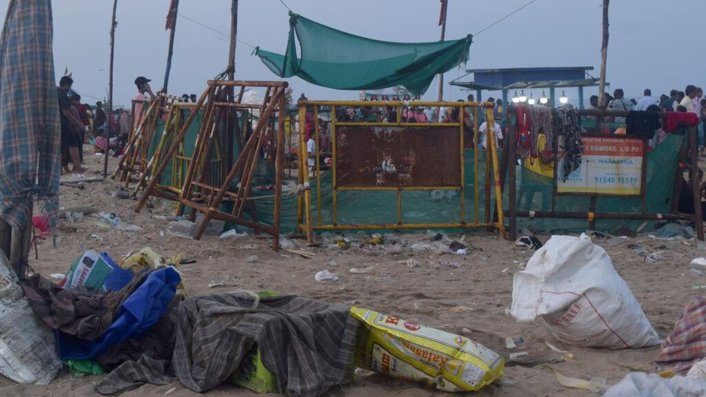 Will the blue flag shine on Marina beach or get washed away by waste?