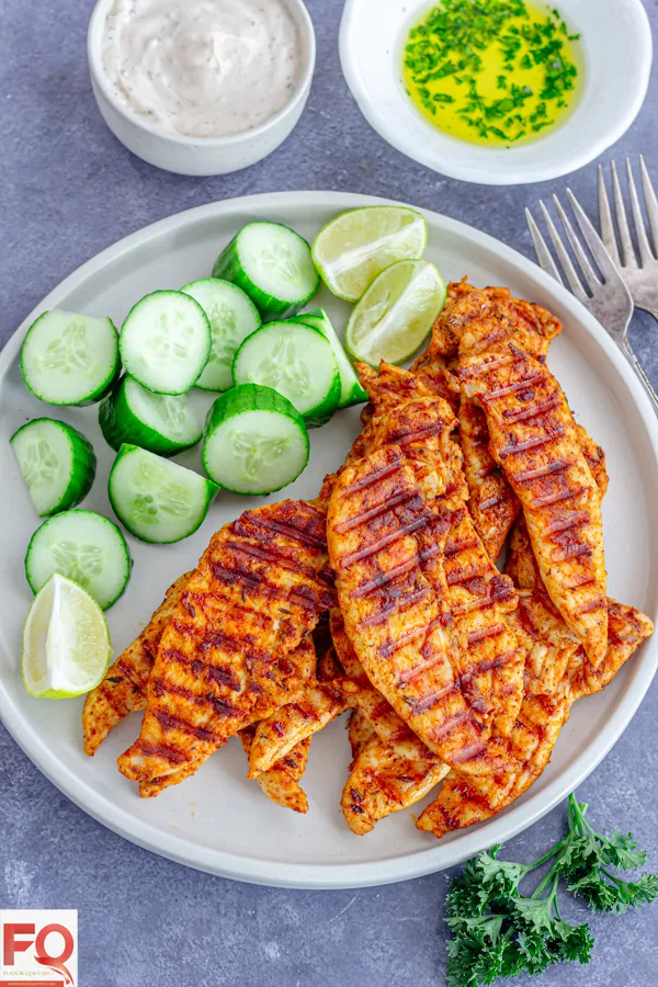High Protein Grilled Chicken Tenders for Low Calorie Weight Loss Meal