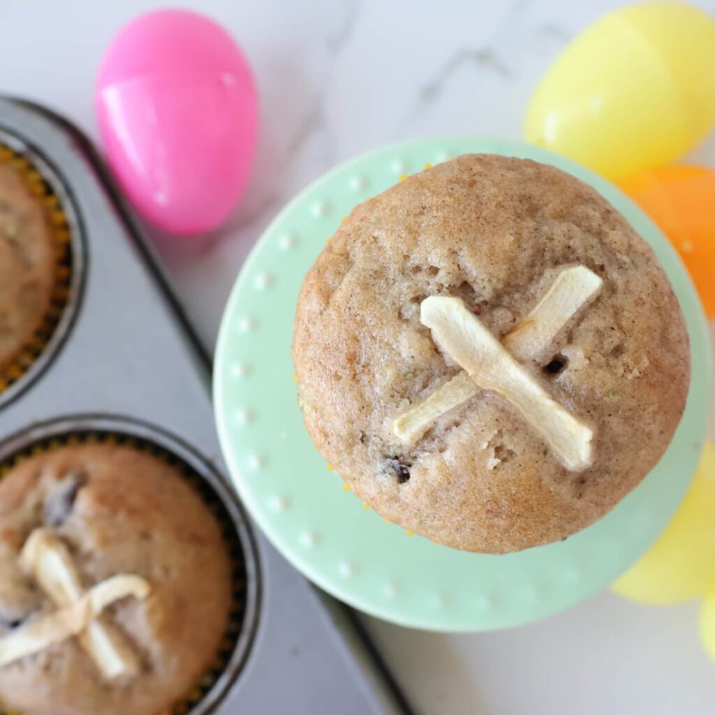 Sourdough Hot Cross Muffins - Zesty South Indian Kitchen